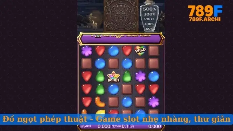 Đồ ngọt phép thuật - Game slot nhẹ nhàng, thư giãn