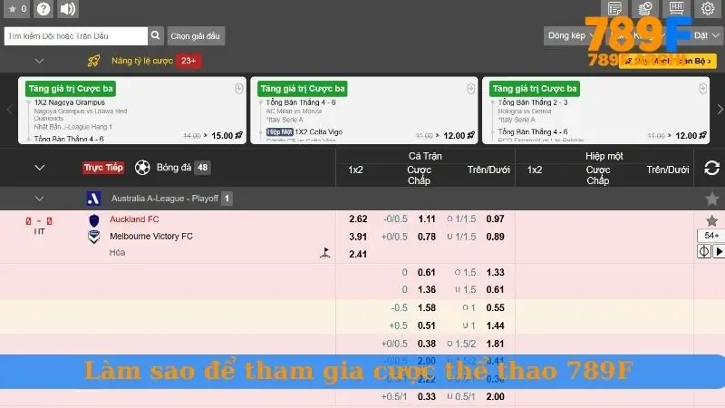 Làm sao để tham gia cược thể thao 789F 