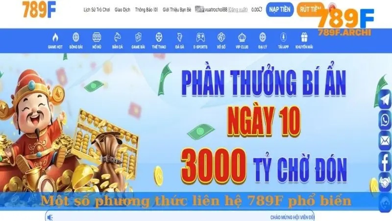 Một số phương thức liên hệ 789F phổ biến
